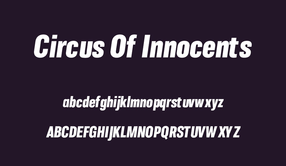 Circus Of Innocents font