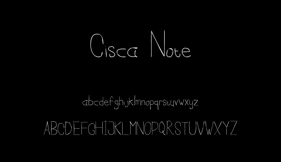 Cisca Note font