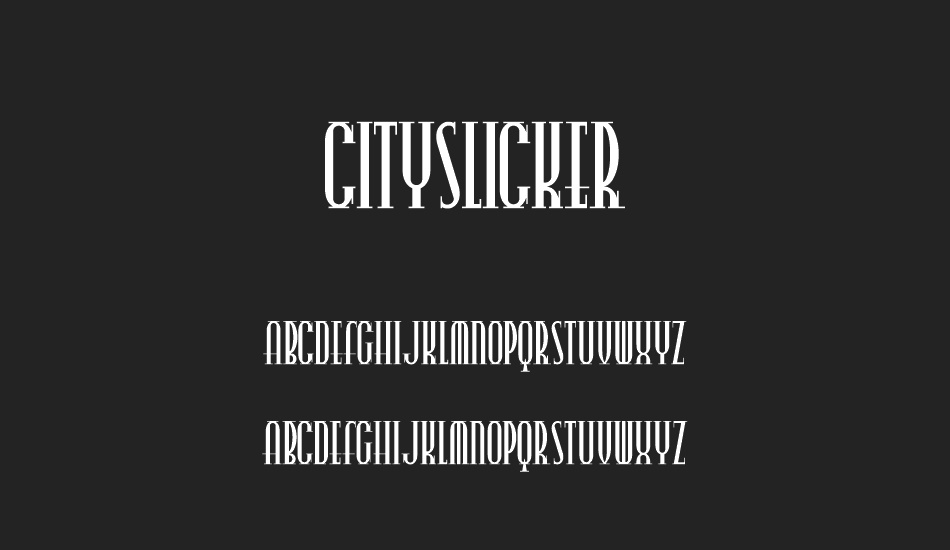 CitySlicker font