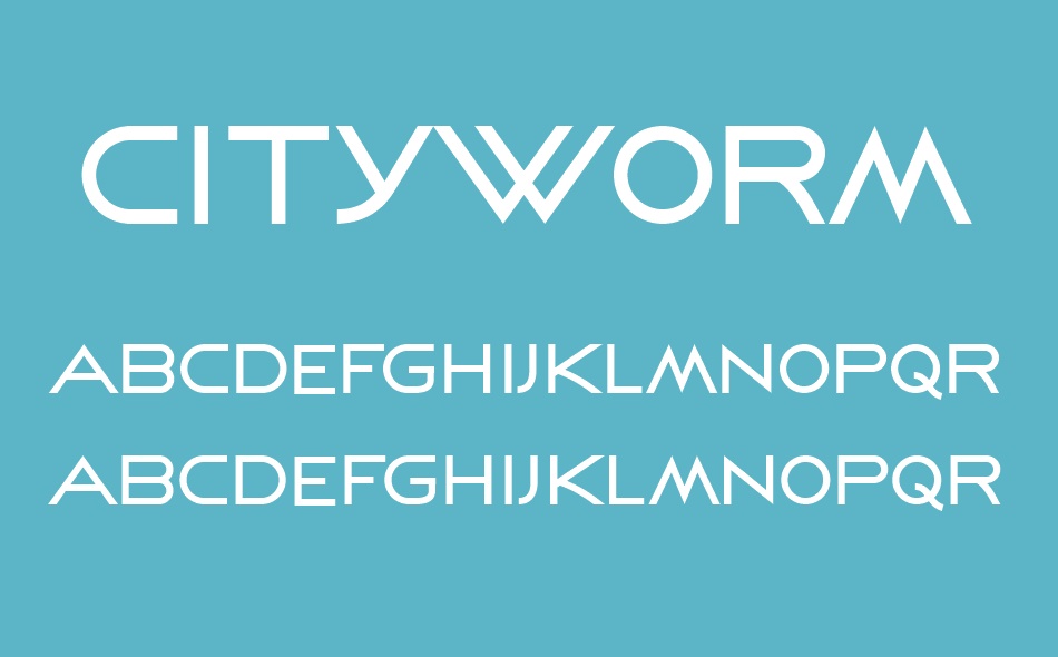 Cityworm font