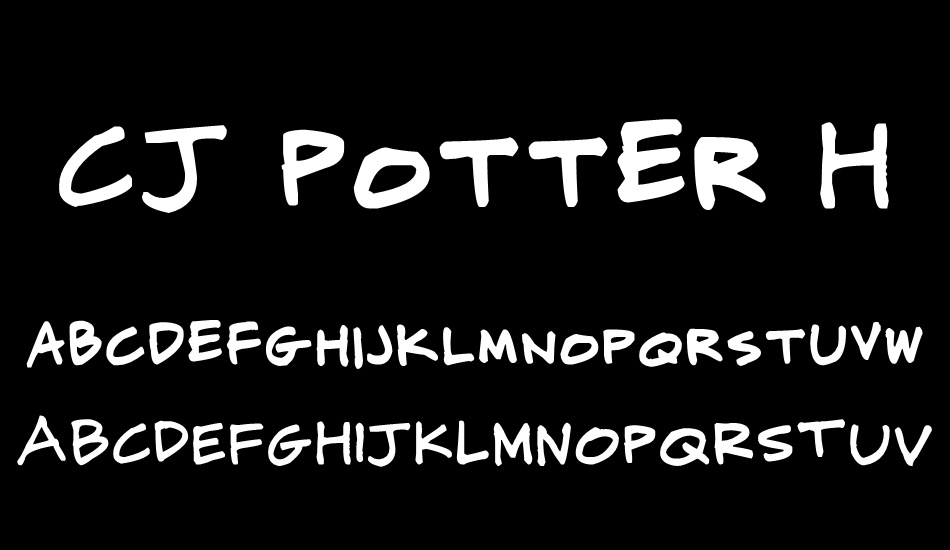 CJ Potter Handwriting font