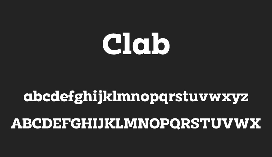 Clab Personal Use font