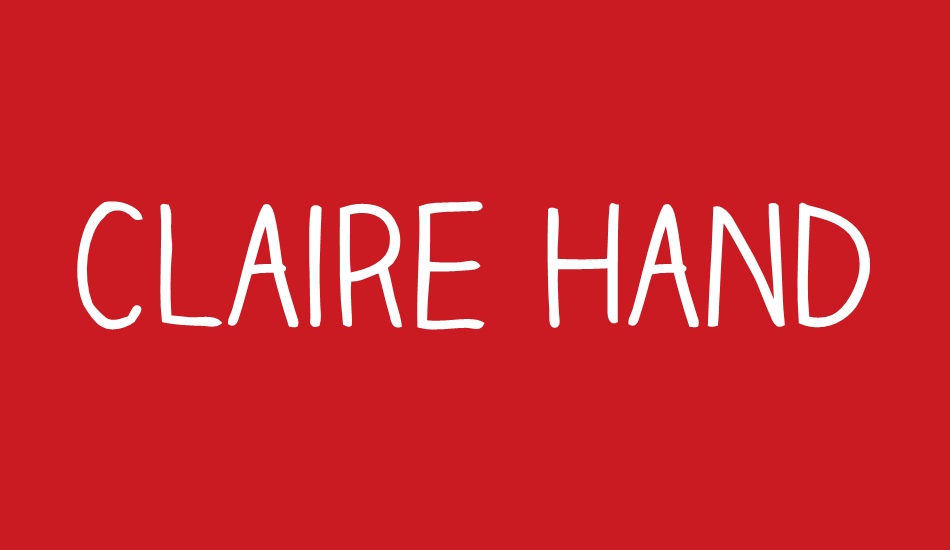 Claire Hand font big