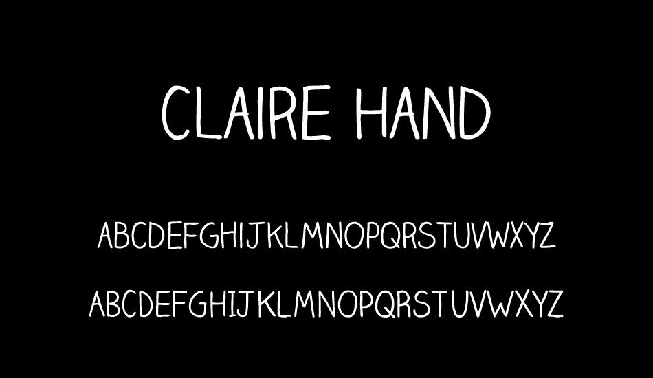 Claire Hand font
