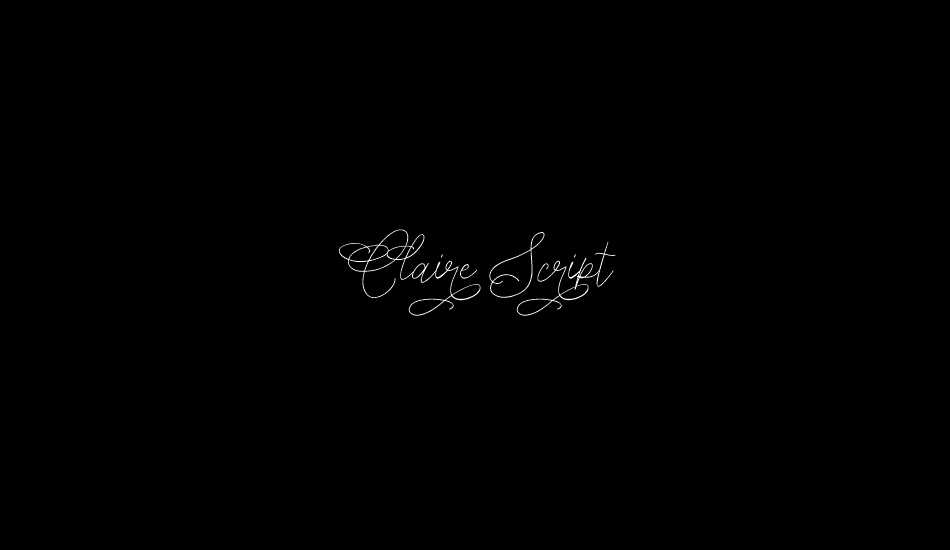 Claire Script font big