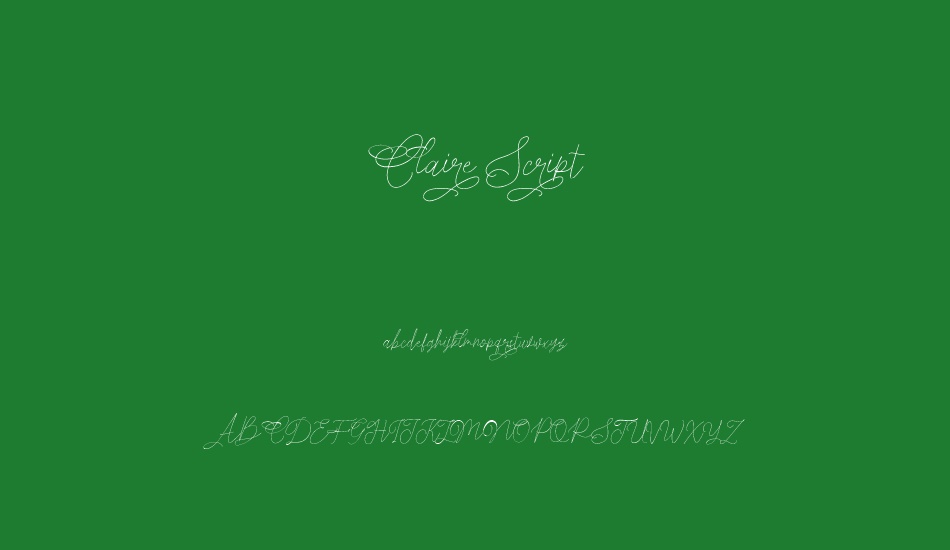 Claire Script font