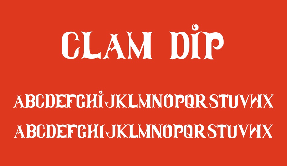 Clam Dip font