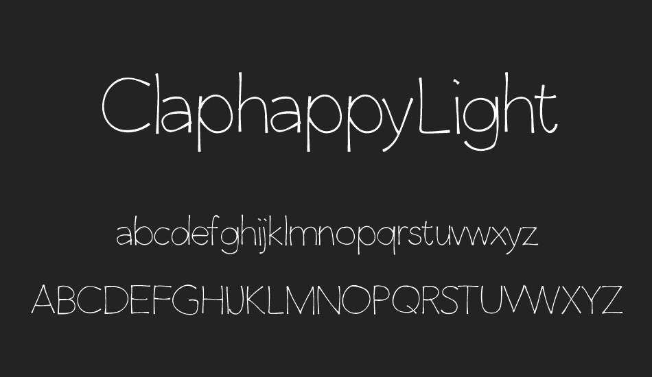 ClaphappyLight font
