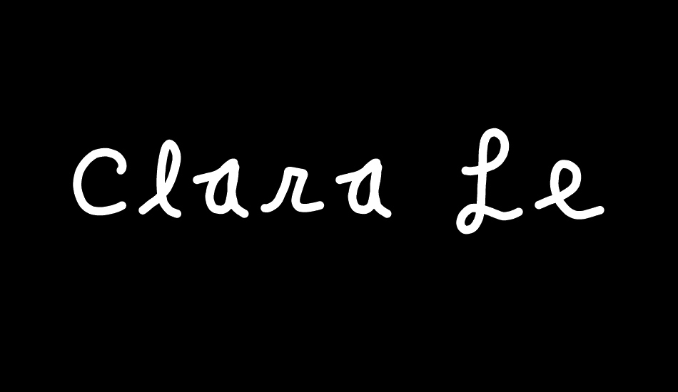Clara Lee Cursive font big