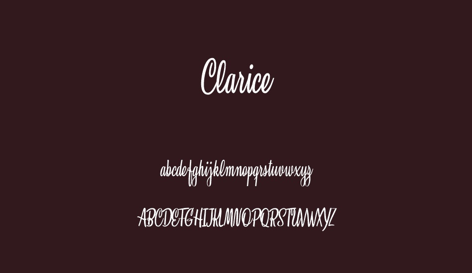Clarice Personal Use font