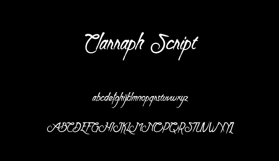 Clarraph Script Personal Use font