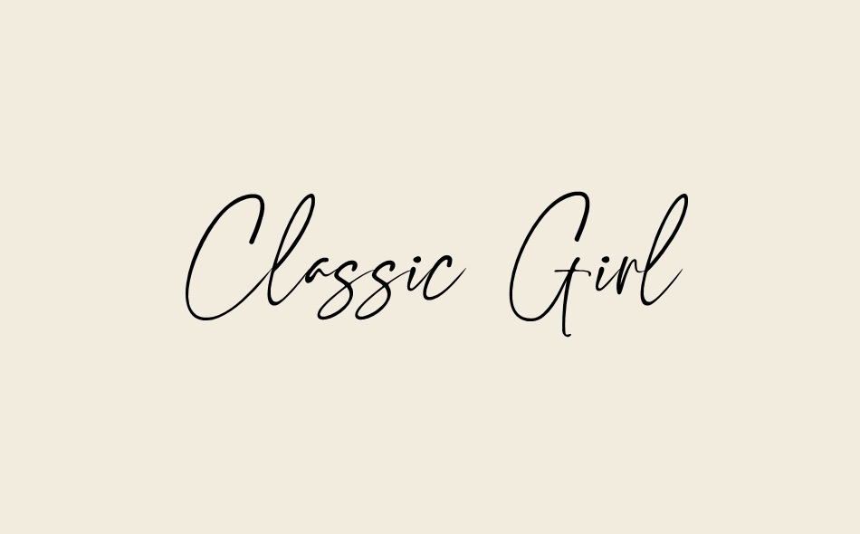 Classic Girl font big
