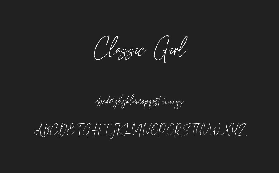 Classic Girl font