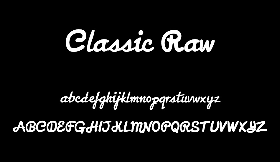 Classic Raw font