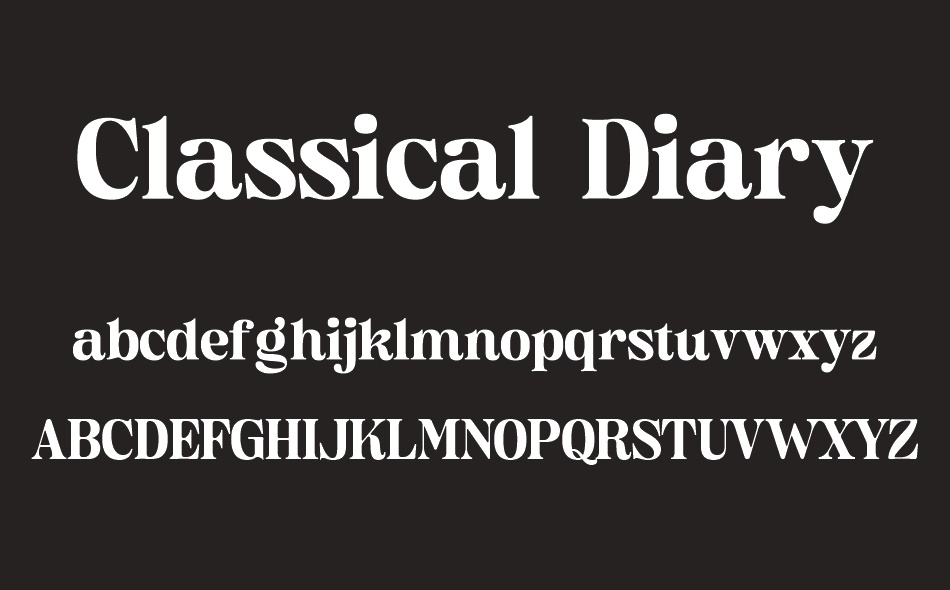 Classical Diary font