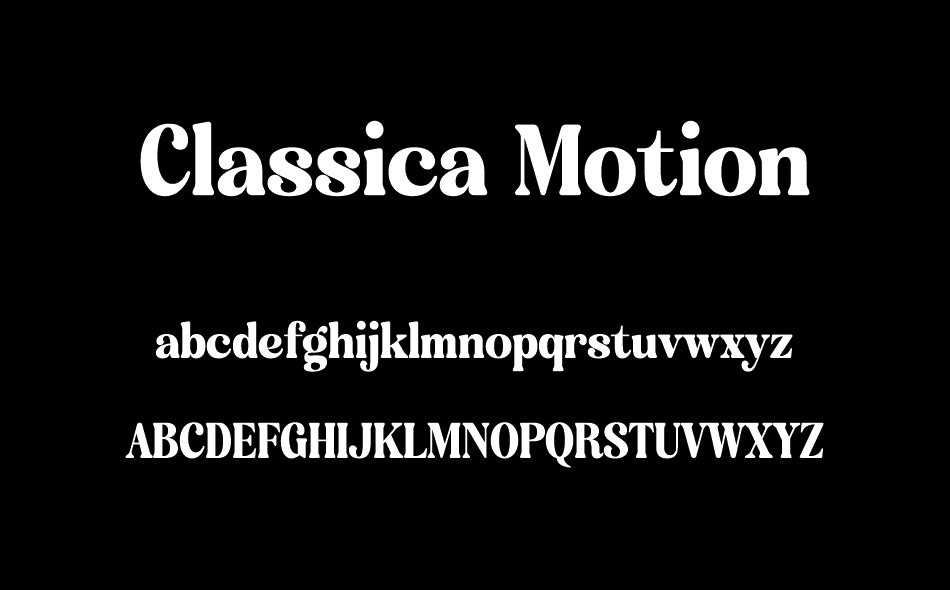 Classica Motion font