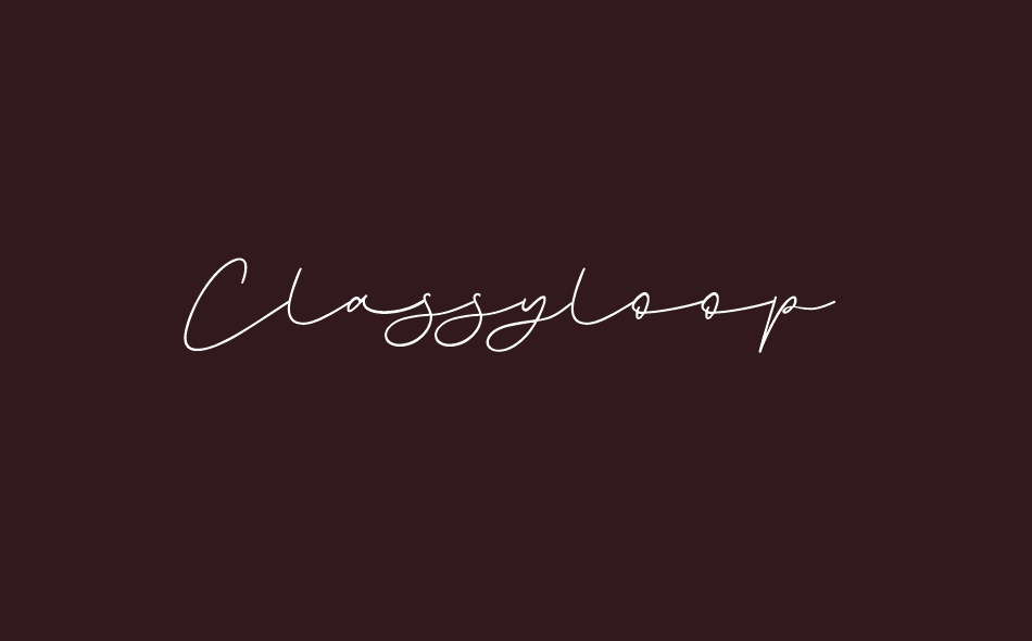 Classyloop font big