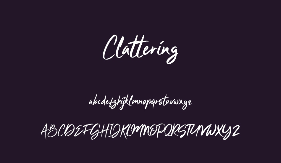Clattering font