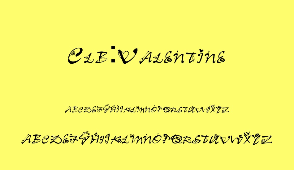Clb:Valentine font
