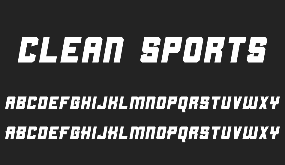 Clean Sports font