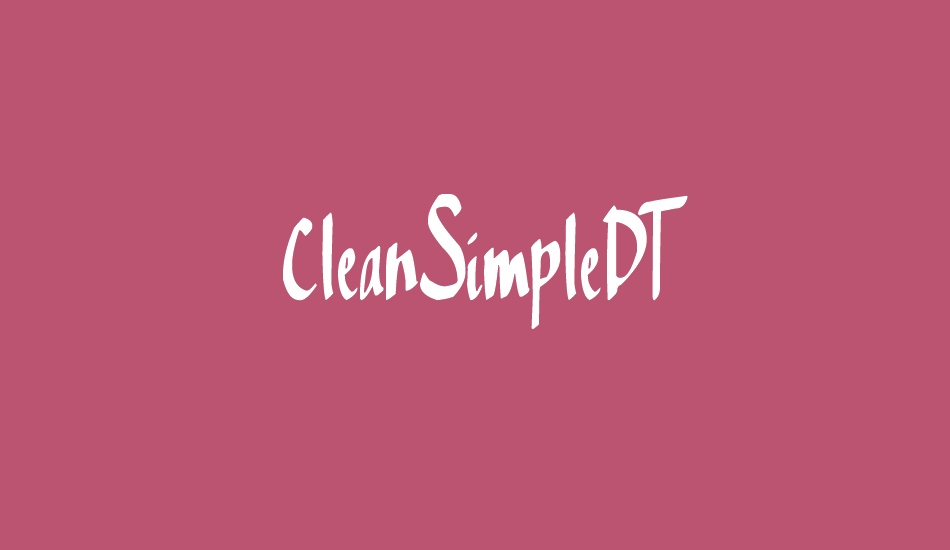 CleanSimpleDT font big