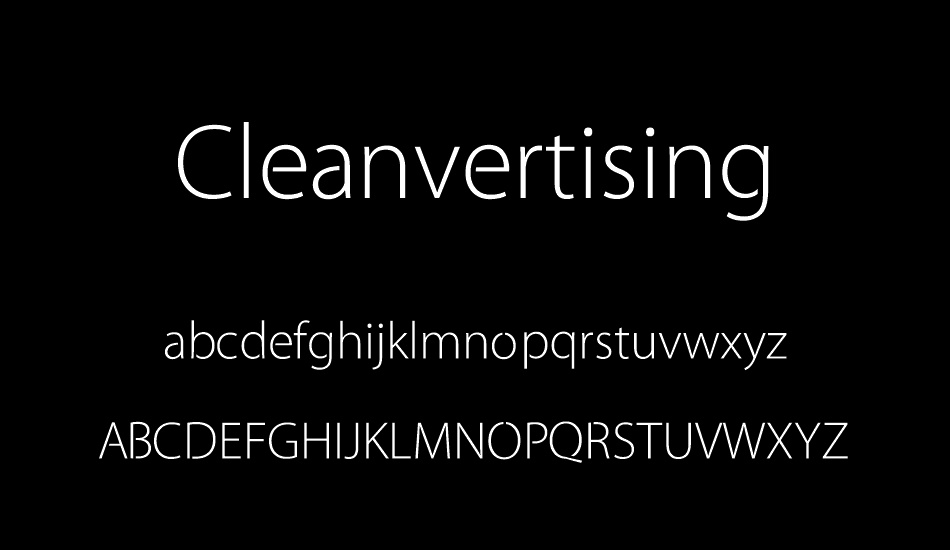 Cleanvertising font