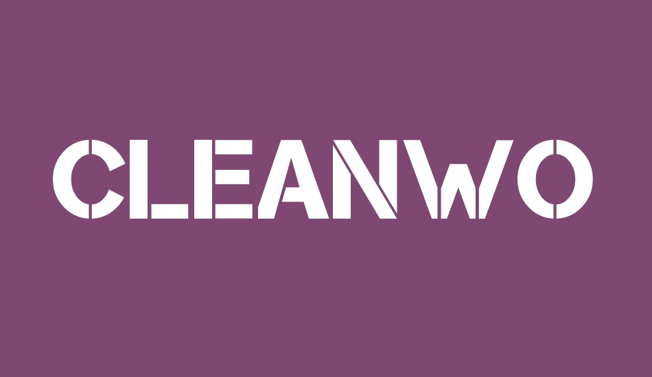 Cleanwork font big