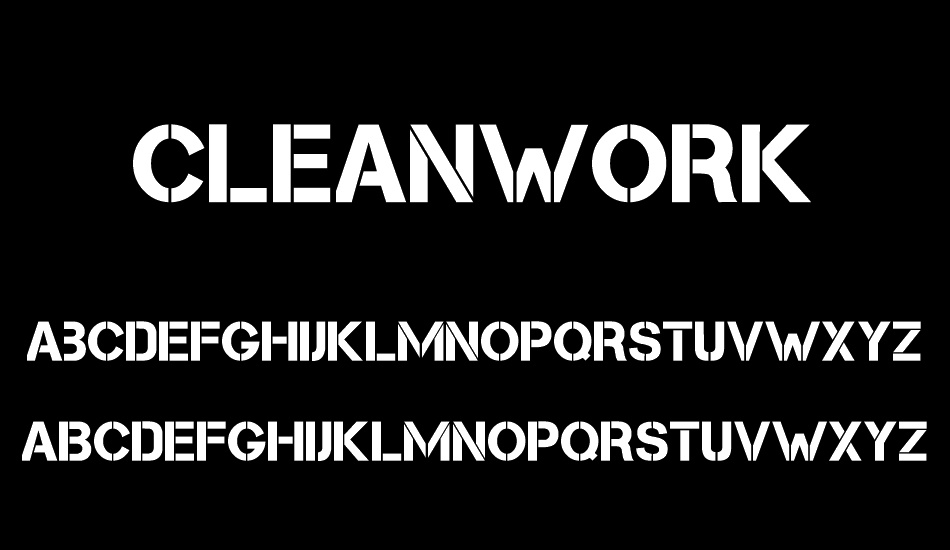 Cleanwork font