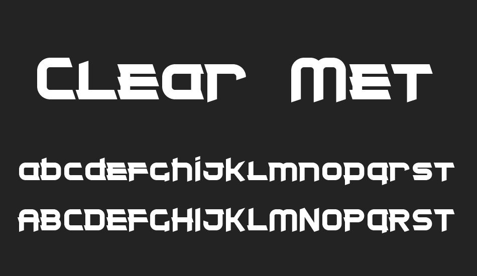 Clear Metal 7 font