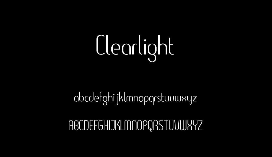 Clearlight font