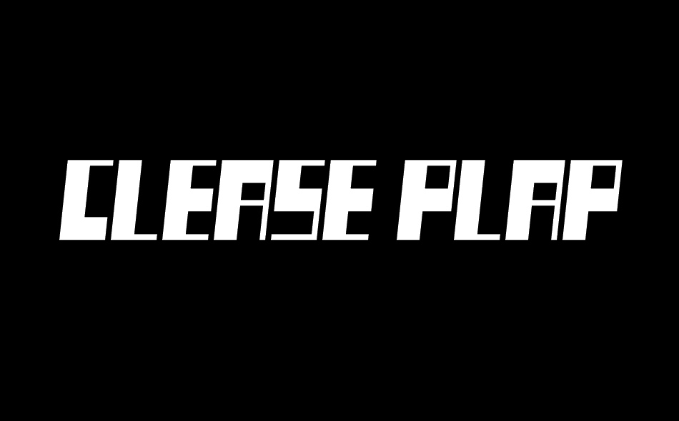 Clease Plap font big