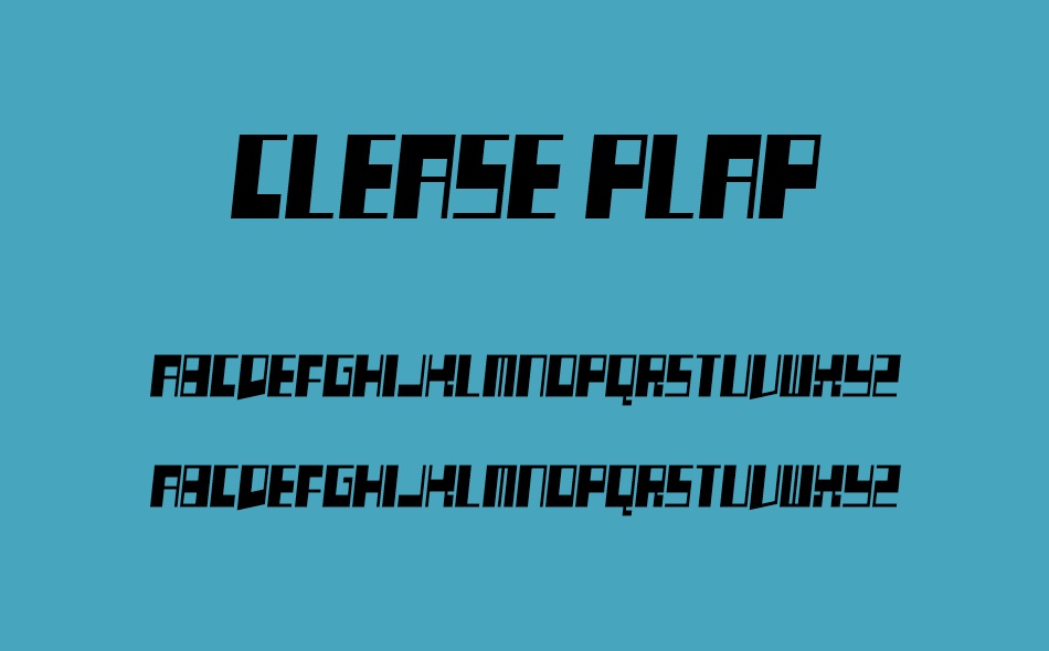 Clease Plap font