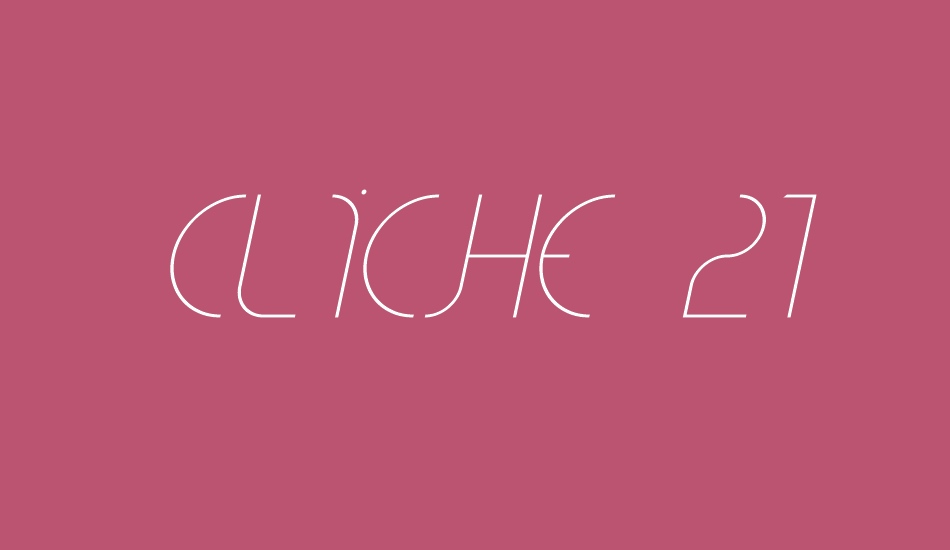 CLiCHE 21 font big