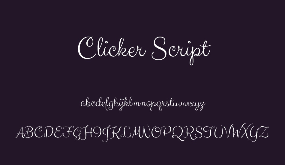 Clicker Script Font