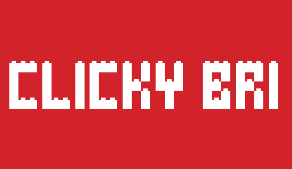 Clicky Bricks font big