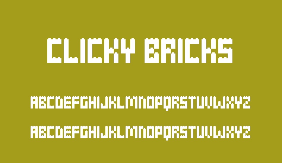 Clicky Bricks font