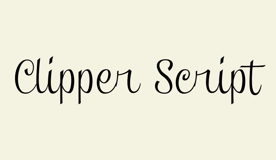 Clipper Script (Personal Use) font big