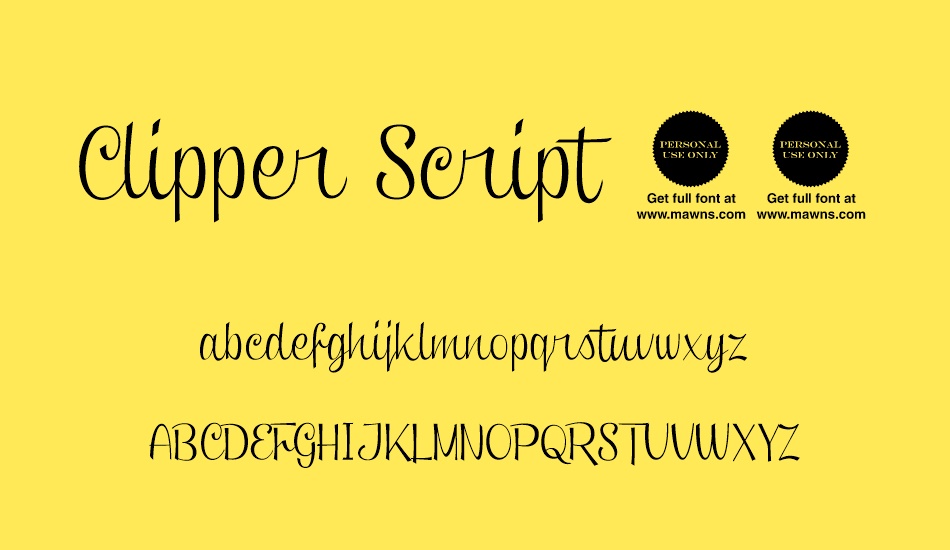 Clipper Script (Personal Use) font