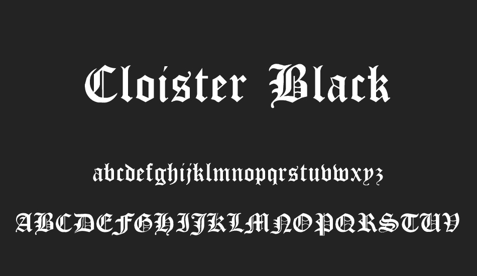 Cloister Black font