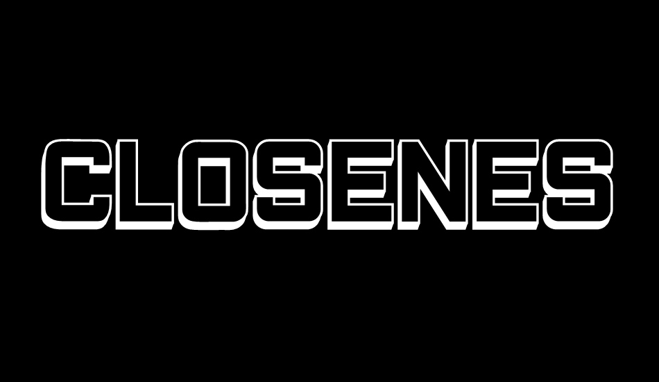 Closeness Outline font big