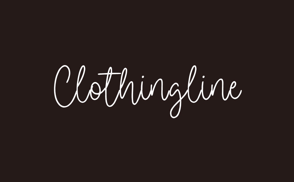 Clothingline font big