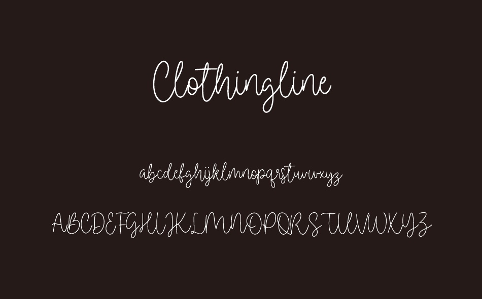 Clothingline font