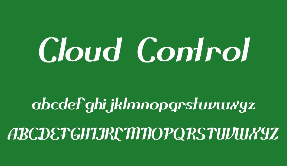 Cloud Control font