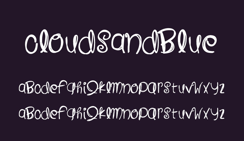 CloudsAndBlue font