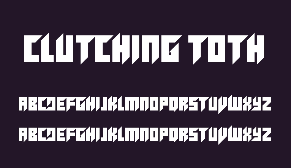 Clutching Toth font