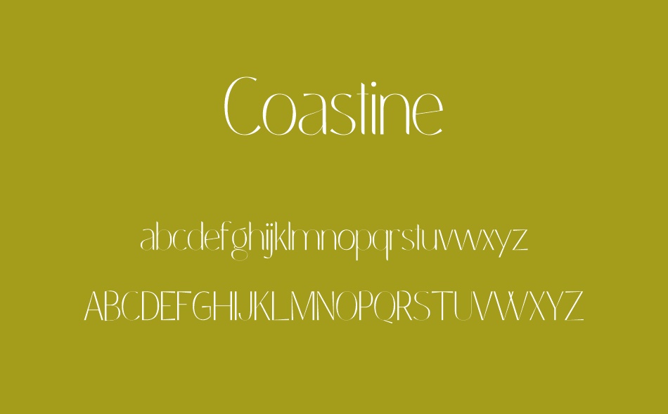 Coastine font