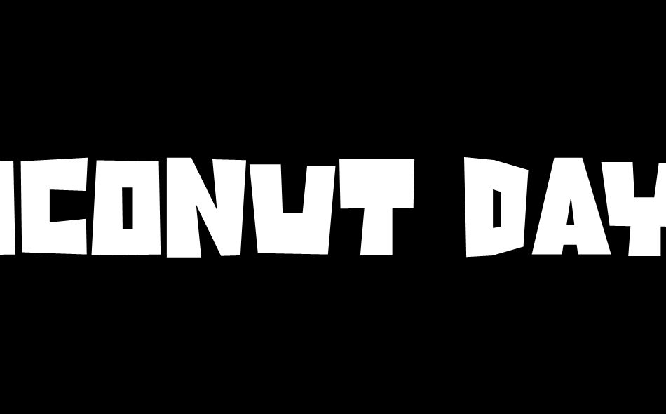 Coconut Days font big