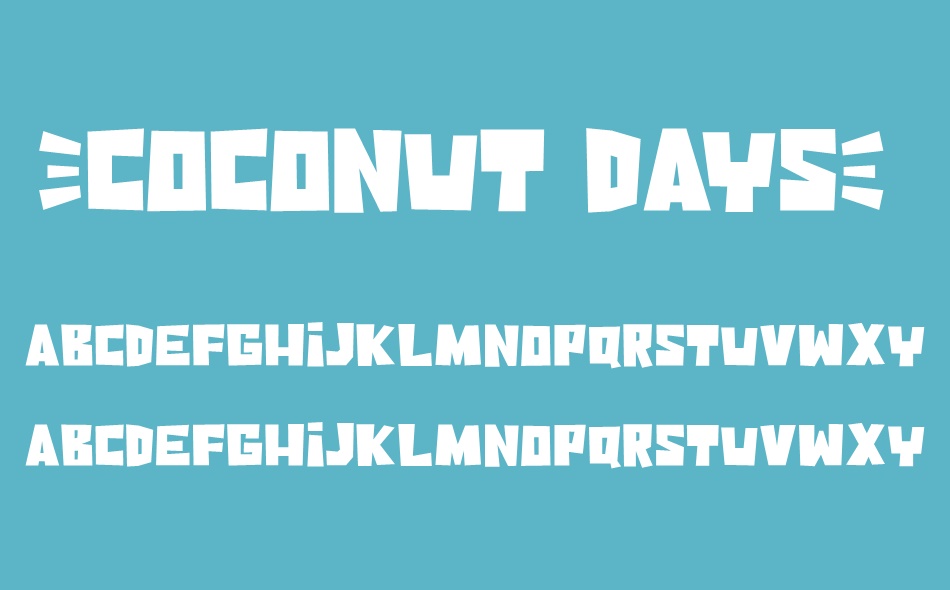Coconut Days font