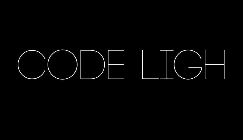 Code Light font big