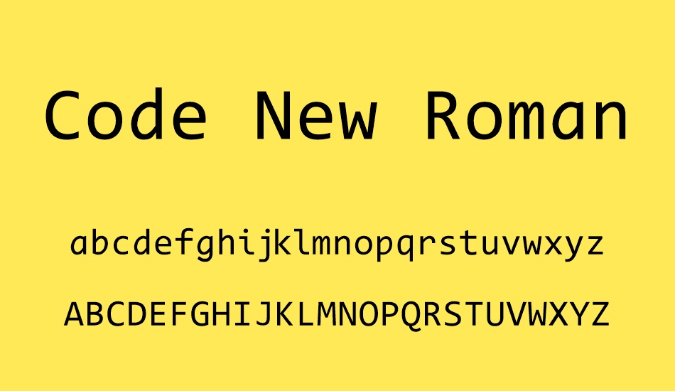 code-new-roman font